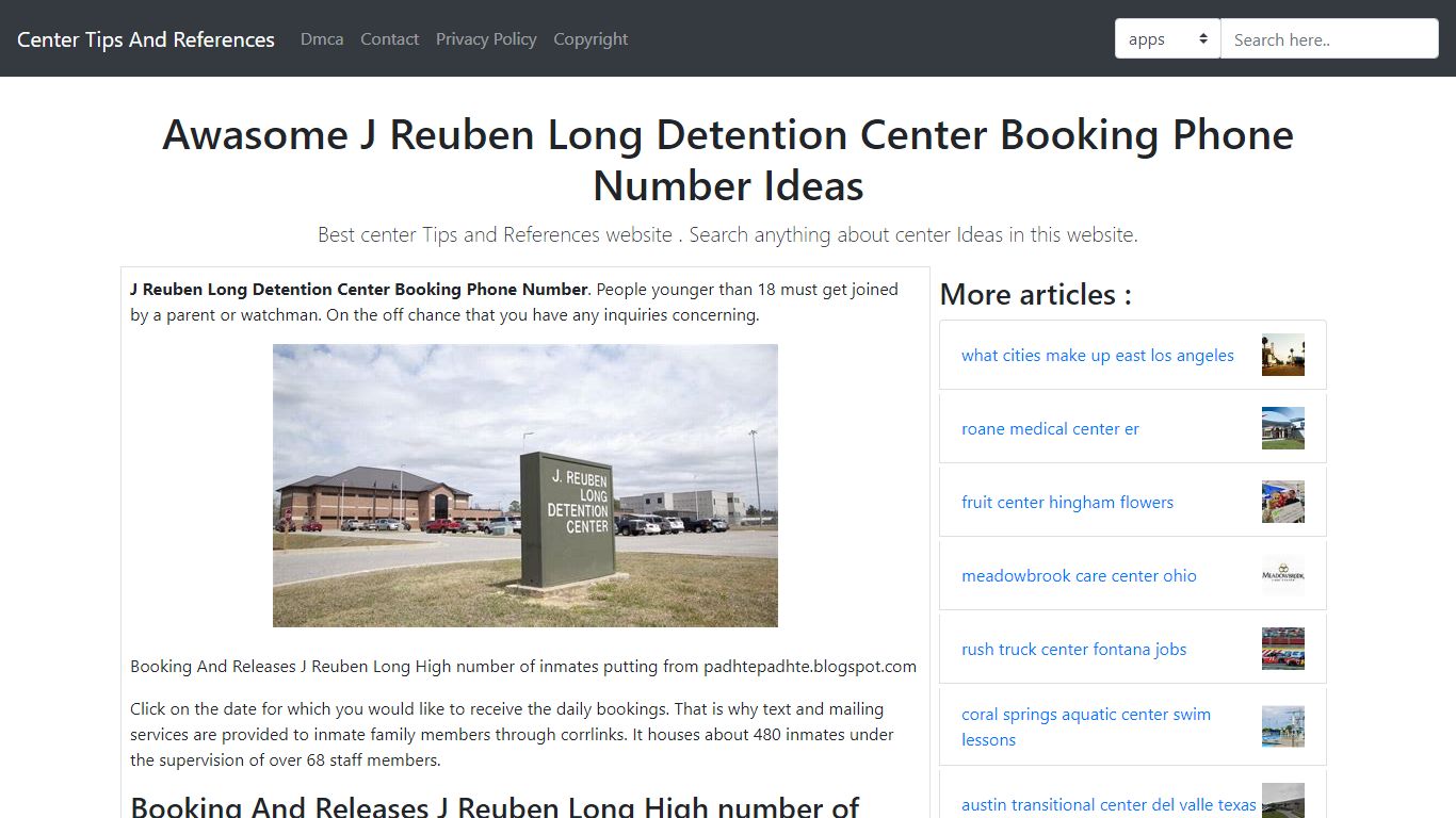 The Best J Reuben Long Detention Center Booking Phone Number Ideas